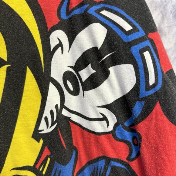 Vintage Mickey Mouse Racer Jacket Mens Large AOP Disney Bomber - Picture 13 of 16